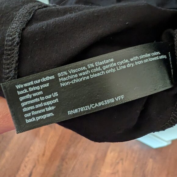 Eileen Fisher Women's Loose Light Boxy V Neck Jersey Top Black XL EUC - Picture 5 of 5